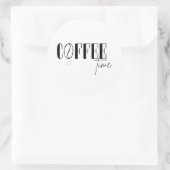 Kaffeepause Runder Aufkleber (Tasche)