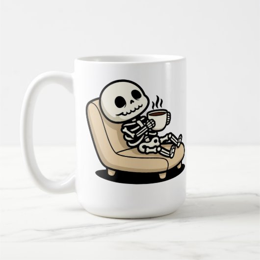 Kaffeepause – Sensenmann Dark Humor Kaffee Kaffeetasse (Links)
