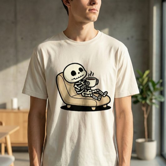 Kaffeepause – Sensenmann Dark Humor Kaffee T-Shirt