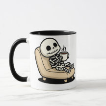 Kaffeepause – Sensenmann Dark Humor Kaffee