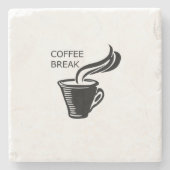 Kaffeepause Steinuntersetzer (Vorderseite)