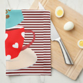 Kaffeepause-Streifen Handtuch (Viertel Falte)