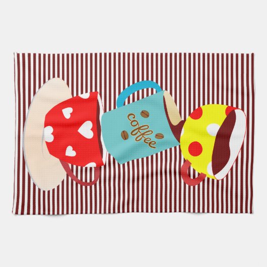 Kaffeepause-Streifen Handtuch (Horizontal)