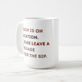 Kaffeepause Tasse für "Tired Mornings-Mental Healt (Vorderseite Links)