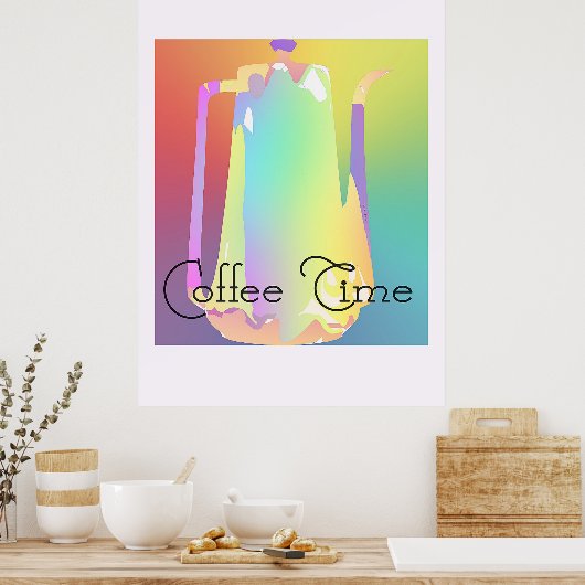 Kaffeepause Time Pastel Poster (Küche)