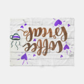 Kaffeepause Typografie Fleecedecke (Vorderseite (Horizontal))