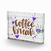Kaffeepause Typografie Fotoblock (Rechts)