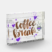 Kaffeepause Typografie Fotoblock (Links)