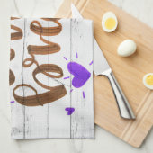 Kaffeepause Typografie Geschirrtuch (Viertel Falte)