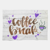Kaffeepause Typografie Geschirrtuch (Horizontal)