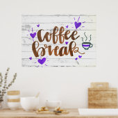 Kaffeepause Typografie Poster (Küche)