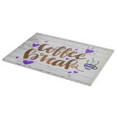 Kaffeepause Typografie Schneidebrett (Ecke)