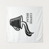 Kaffeepause Wandteppich (Vorderseite (Horizontal))