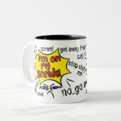 Kaffeepause Zweifarbige Tasse (Vorderseite Links)