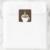 Kaffeepflanzen Quadratischer Aufkleber (Tasche)