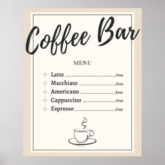 Kaffeeplakat/Bar (ungerahmt) - 16"x20" Poster