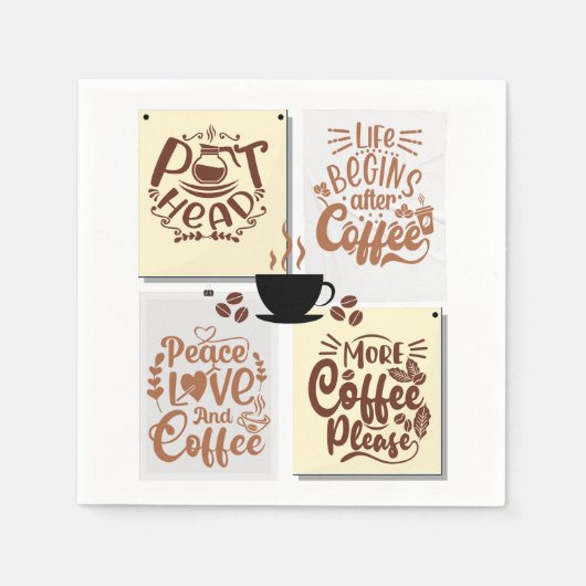 Kaffeeplakate Serviette (Vorderseite)