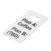 Kaffeeplan Geldbeutel Flaschenöffner (Vorderseite Schrägansicht)