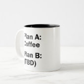 Kaffeeplan Zweifarbige Tasse (Vorderseite Links)