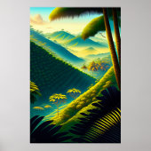 Kaffeeplantage - Leinwand Art Print Poster (Vorne)