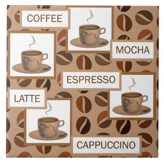 Kaffeeplatte Fliese (Vorderseite)