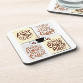 Kaffeeposter Getränkeuntersetzer (Linke Seite)