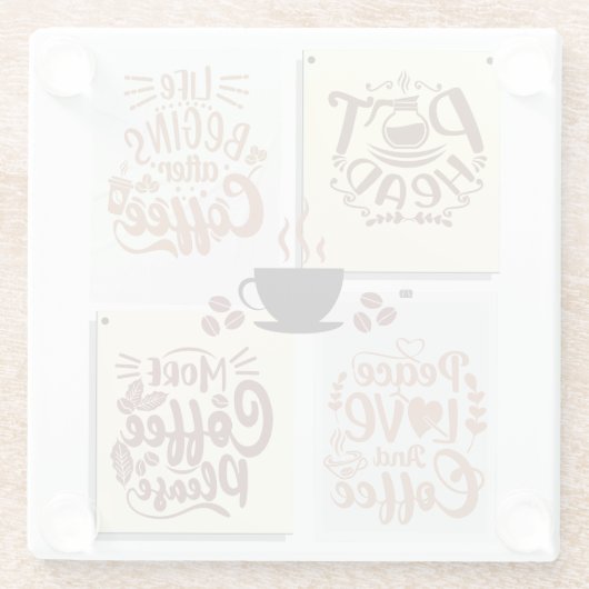 Kaffeeposter Glasuntersetzer (Rückseite)