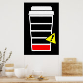 Kaffeeposter, Koffein, ICONS, schwarz, Poster (Küche)