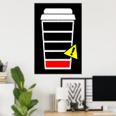 Kaffeeposter, Koffein, ICONS, schwarz, Poster (Heimbüro)
