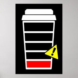 Kaffeeposter, Koffein, ICONS, schwarz, Poster
