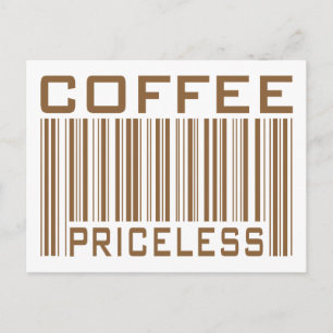 Kaffeepreislose Bar Code T-Shirts Geschenke Postkarte