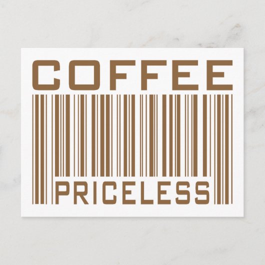 Kaffeepreislose Bar Code T-Shirts Geschenke Postkarte (Vorderseite)