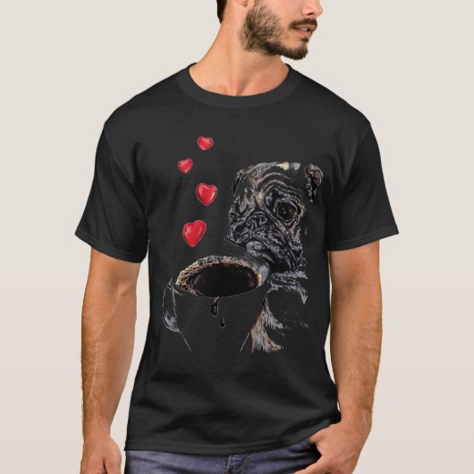 Kaffeepug Leben passiert Kaffee hilft Liebe Tee Fr (Vorderseite)