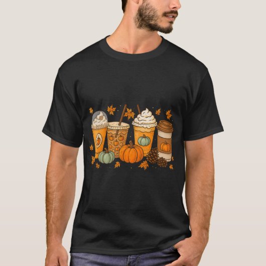 Kaffeepumpkin Latte Speckkaffee Liebe Fall Saison T-Shirt (Vorderseite)