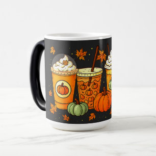 Kaffeepumpkin Latte Speckkaffee Liebe Fall Saison Verwandlungstasse