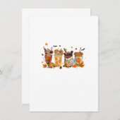 Kaffeepumpkin Spice Latte Erntedank Coffe Einladung (Vorne/Hinten)