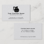 Kaffeepuppe (schwarz) II, Fliesen Visitenkarte (Vorne/Hinten)