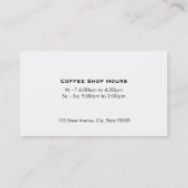 Kaffeepuppe (schwarz) visitenkarte (Rückseite)