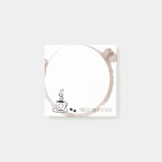 Kaffeeringfleck Post-it Klebezettel (Vorderseite)