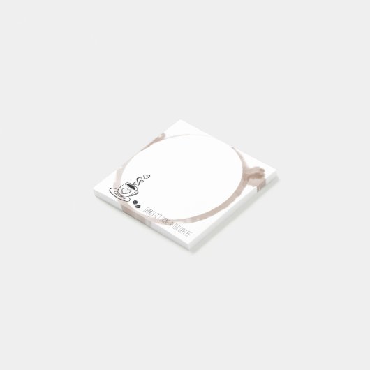 Kaffeeringfleck Post-it Klebezettel (angewinkelt)