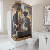 Kaffeeröster Duschvorhang (Beispiel)