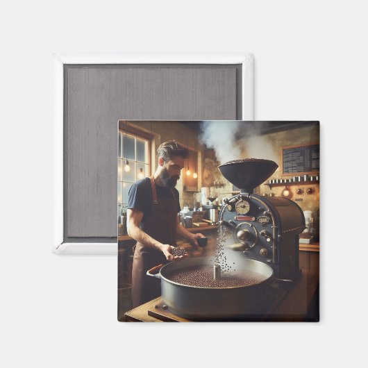 Kaffeeröster Magnet (Vorderseite/Rückseite)