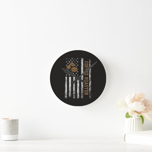 Kaffeeröster Runde Wanduhr (Zuhause)