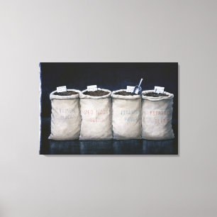 Kaffeesäcke 1990 leinwanddruck