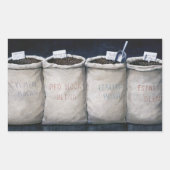 Kaffeesäcke 1990 rechteckiger aufkleber (Vorderseite)