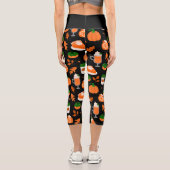 Kaffeesaison mit Kürbisgewürzen Capri Leggings (Rückseite)