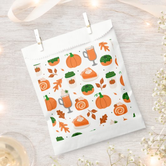 Kaffeesaison mit Kürbisgewürzen Geschenktütchen (Ausgeschnitten)