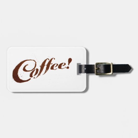 Kaffeesatz-Kaffee - Gepäckanhänger (Vorderseite horizontal)