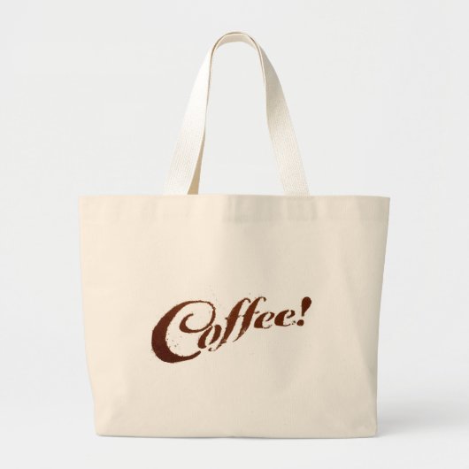 Kaffeesatz-Kaffee - Leinwand-Tasche Jumbo Stoffbeutel (Vorne)
