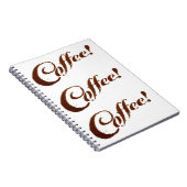 Kaffeesatz-Kaffee - Notizbuch Notizblock (Rechte Seite)